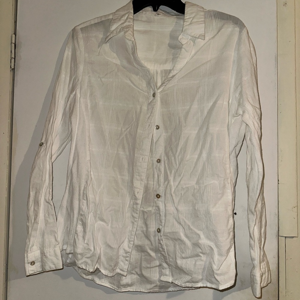 Eden & Olivia Ivory Plaid Shirt